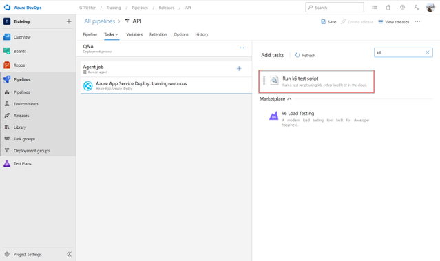 Load Testing with Azure DevOps and k6